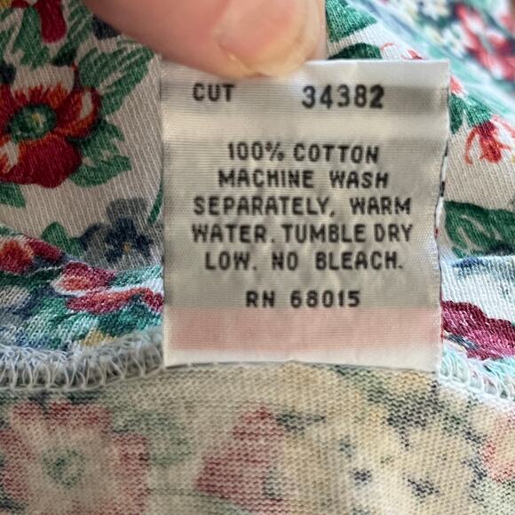 BONGO Vintage 90's Floral Oversized Boxy Crop Tee - Picture 5 of 5